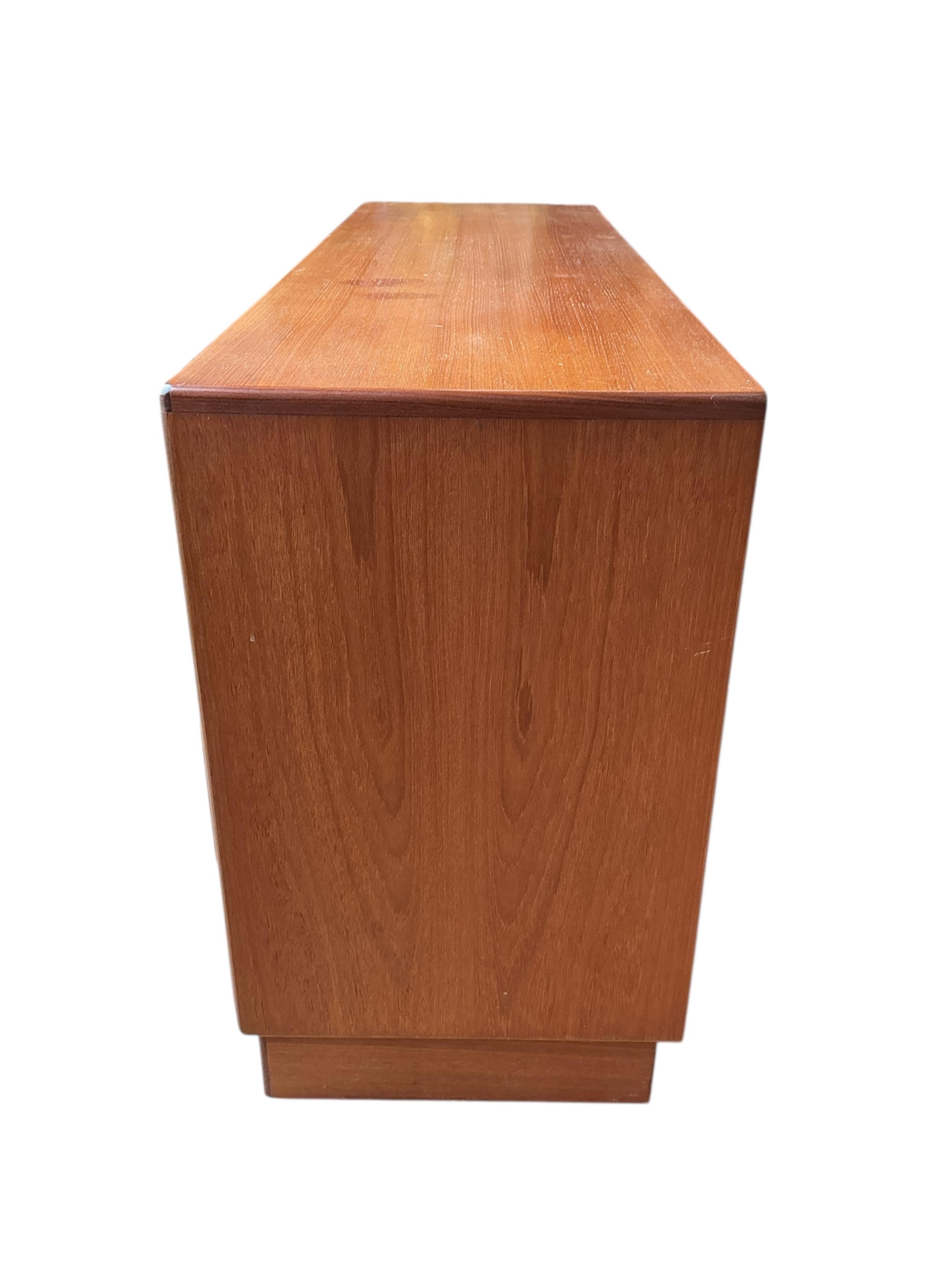 A mid century G Plan Fresco teak eight drawer chest, width 142cm, depth 44cm, height 76cm